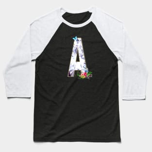 Name Initial Letter A with a Budgerigar Baseball T-Shirt